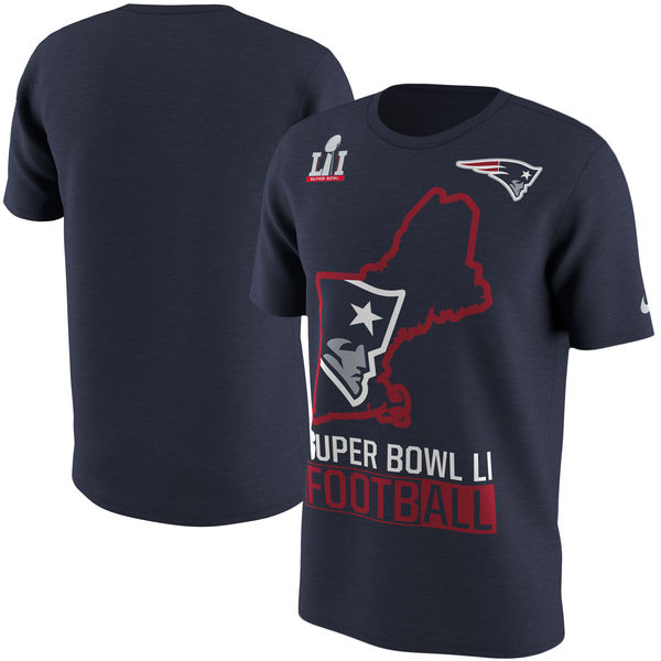 New England Patriots Nike Super Bowl LI Bound Local State T-Shirt - Navy
